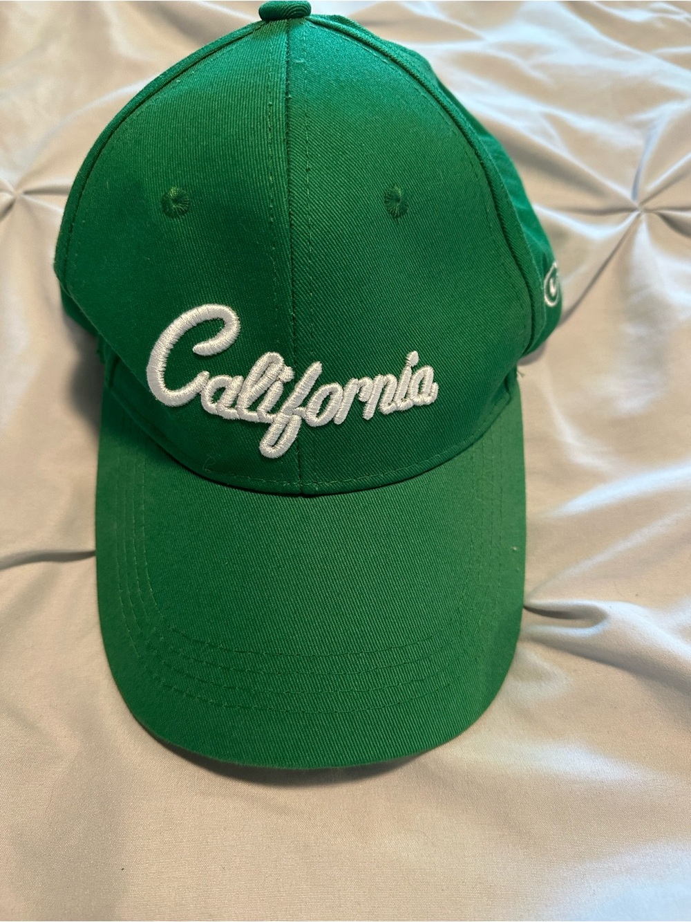 SHEIN Green Baseball Cap with White "California" Script